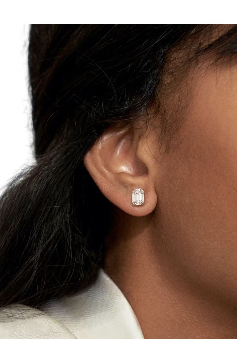 Bliss Diamond 2Ct TW Emerald Cut Diamond Studs 14k Gold Lab Grown, Alternate, color, 14K White Gold