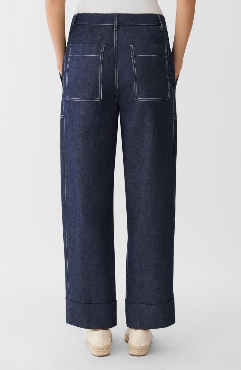 Lafayette 148 New York Highline Straight Leg Ankle Jeans, Alternate, color, Shipyard Indigo