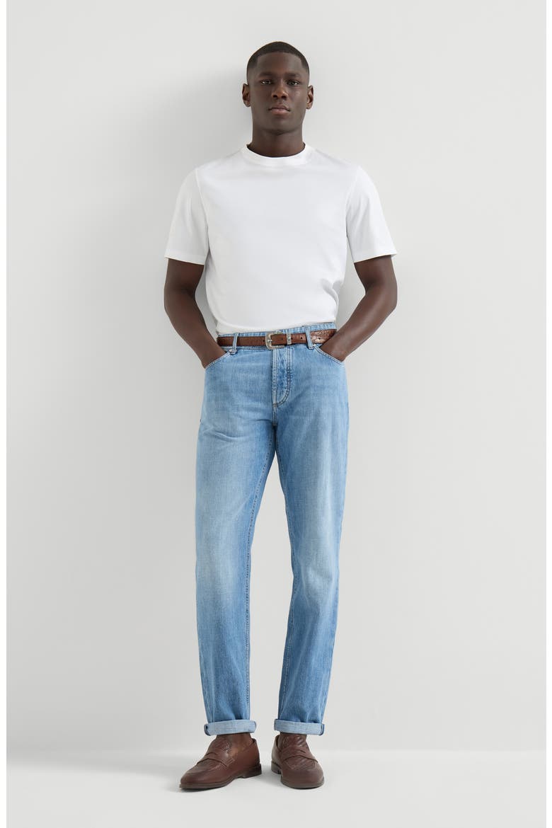 Lightweight denim trousers, Alternate, color, Light Denim