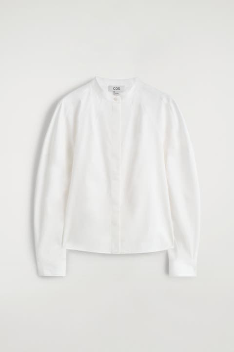 Collarless Cotton Shirt