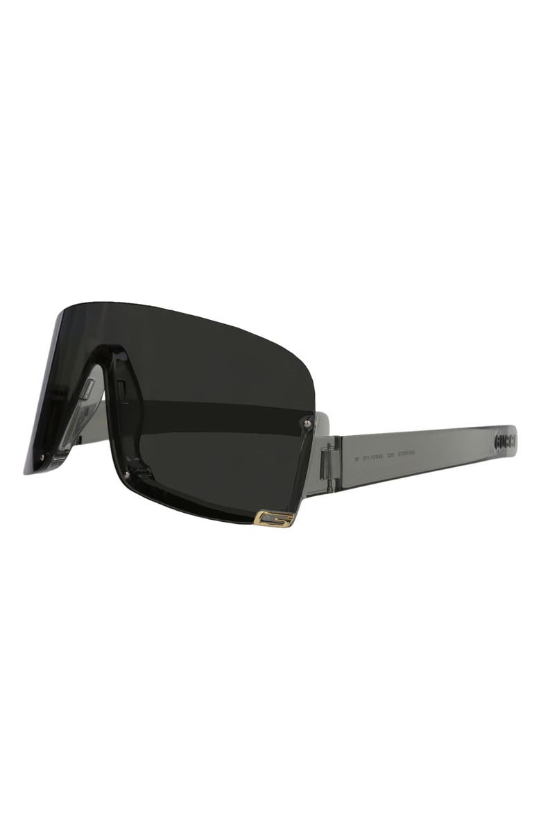 Gucci 99mm Shield Sunglasses, Alternate, color, Grey Grey Silver