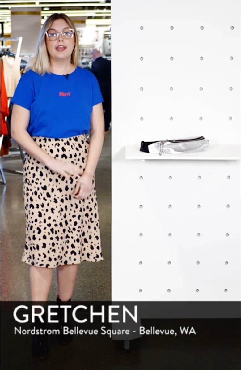 Mason Metallic Leather Belt Bag, sales video thumbnail