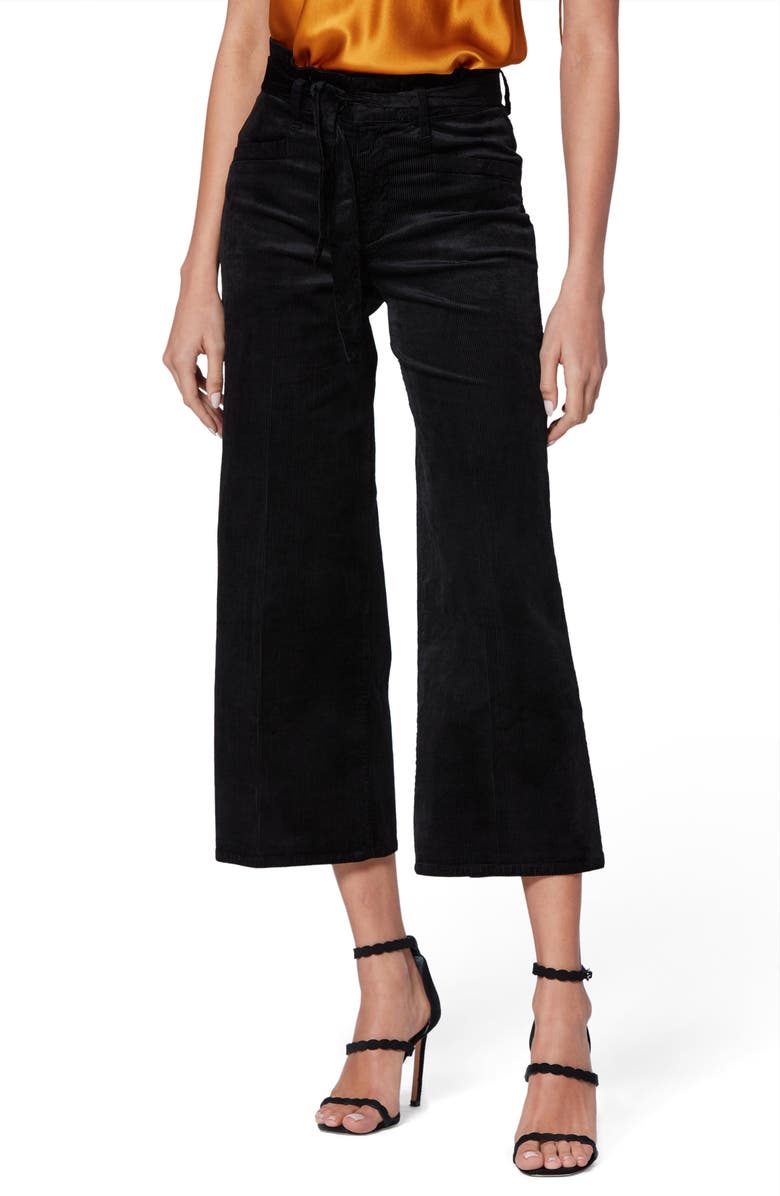 PAIGE Sutton Paperbag Crop Wide Leg Corduroy Pants, Main, color, 