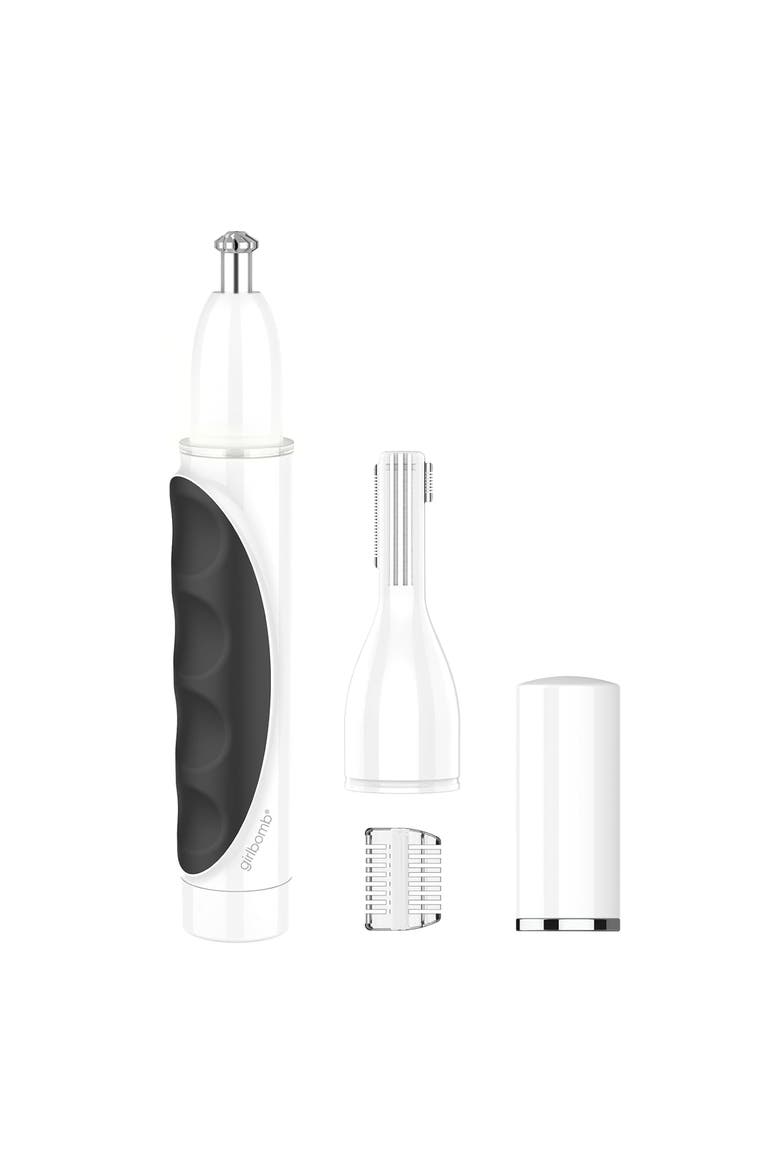 Dual Blade Facial & Eyebrow Trimmer & Nose Trimmer, Main, color, Black