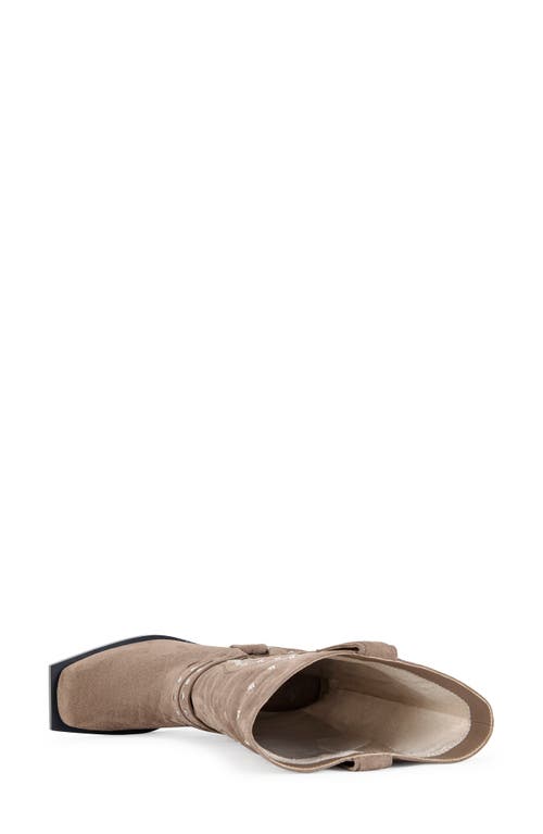 Azalea Wang Cirilla Studded Boot In Brown