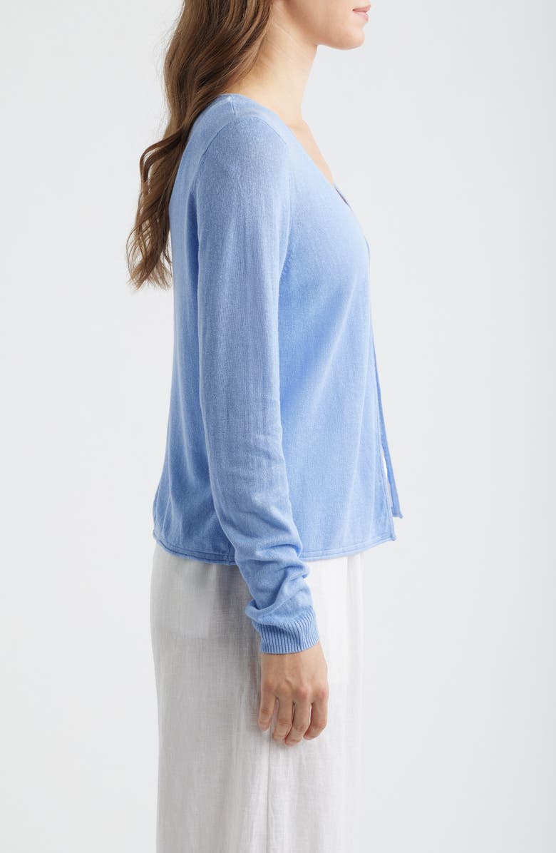 Tommy Bahama Adeline Linen Blend Jersey Cardigan, Alternate, color, Grape Pools