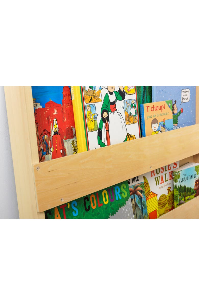 Tidy Books Slim Natural Wood Bookcase, Alternate, color, Natural