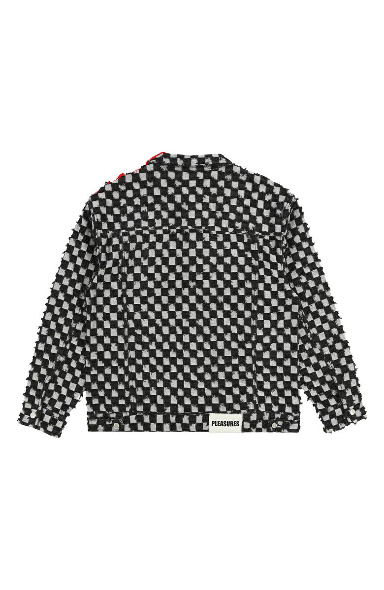 PLEASURES Curfew Checker Trucker Jacket, Alternate, color, 