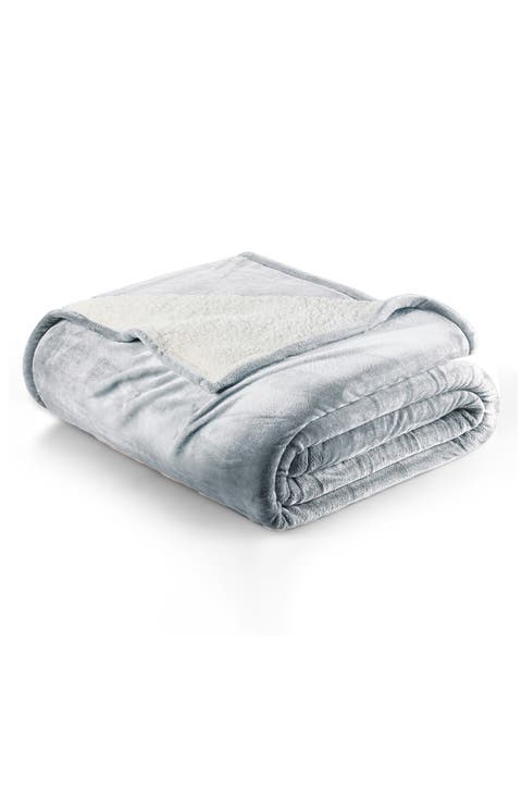 Faux Shearling Fleece Throw Blanket