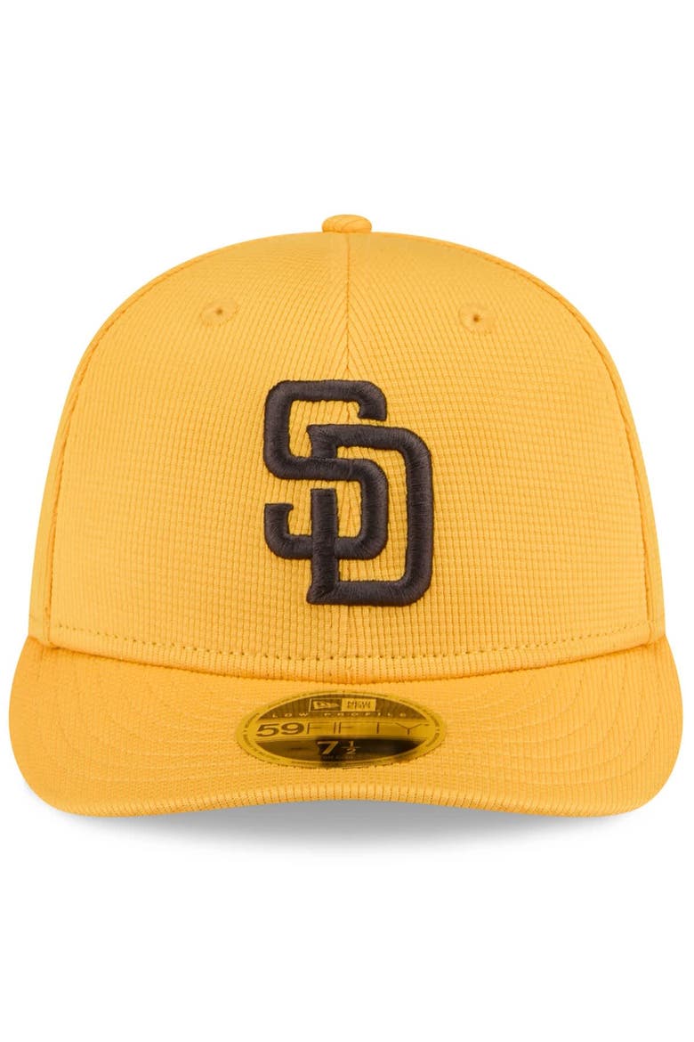 Men's New Era  Gold San Diego Padres 2025 Spring Training Low Profile 59FIFTY Fitted Hat, Alternate, color, Gold