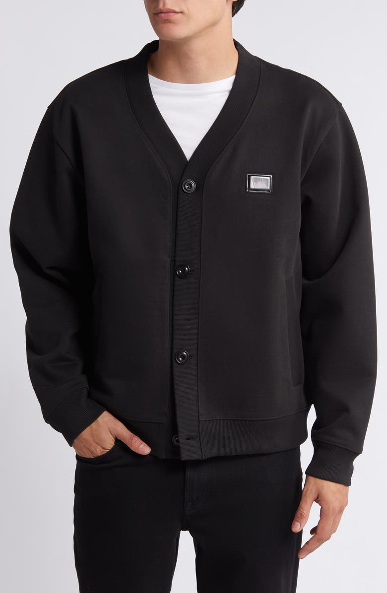 HUGO French Terry Jacket, Alternate, color, Blk