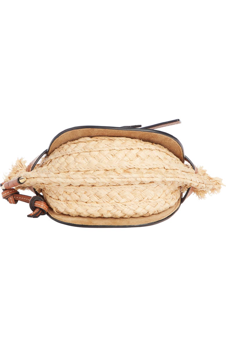 Loewe Gate Mini Leather & Raffia Crossbody Bag, Alternate, color,