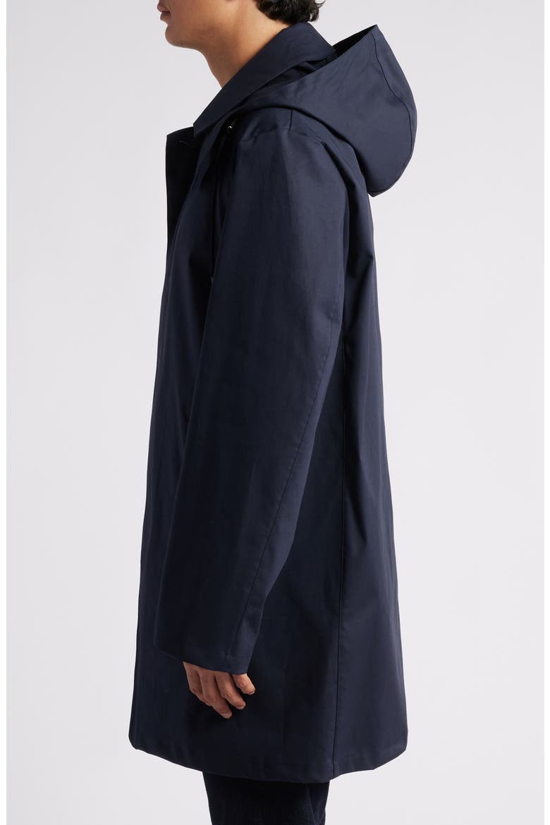 Cambridge Waterproof Hooded Raincoat, Alternate, color, NAVY