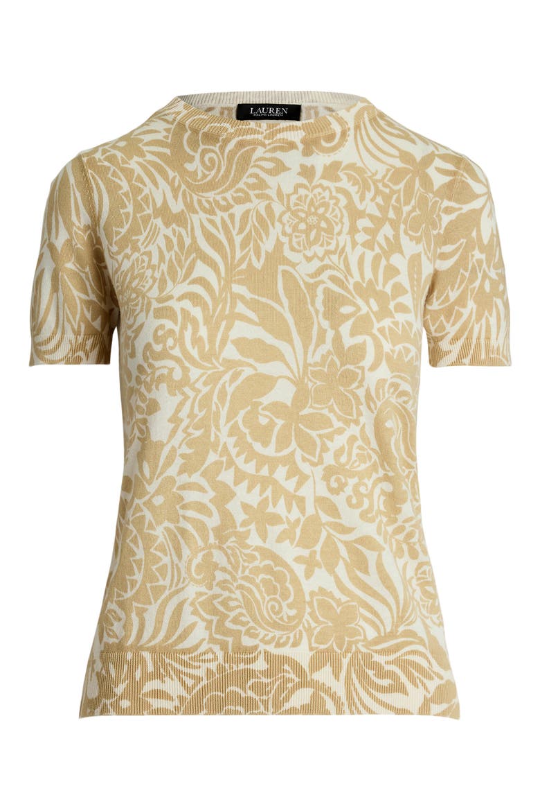 Floral Cotton Blend Sweater, Alternate, color, CREAM MULTI