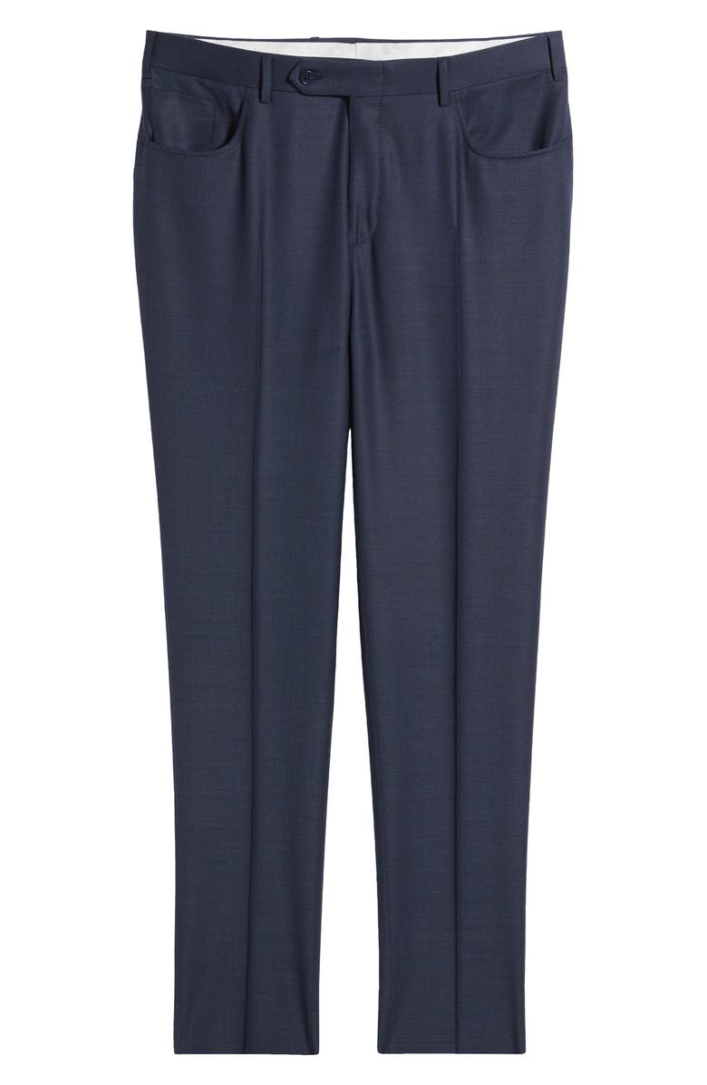 Canali Milano Trim Fit Five Pocket Wool Dress Pants, Alternate, color,