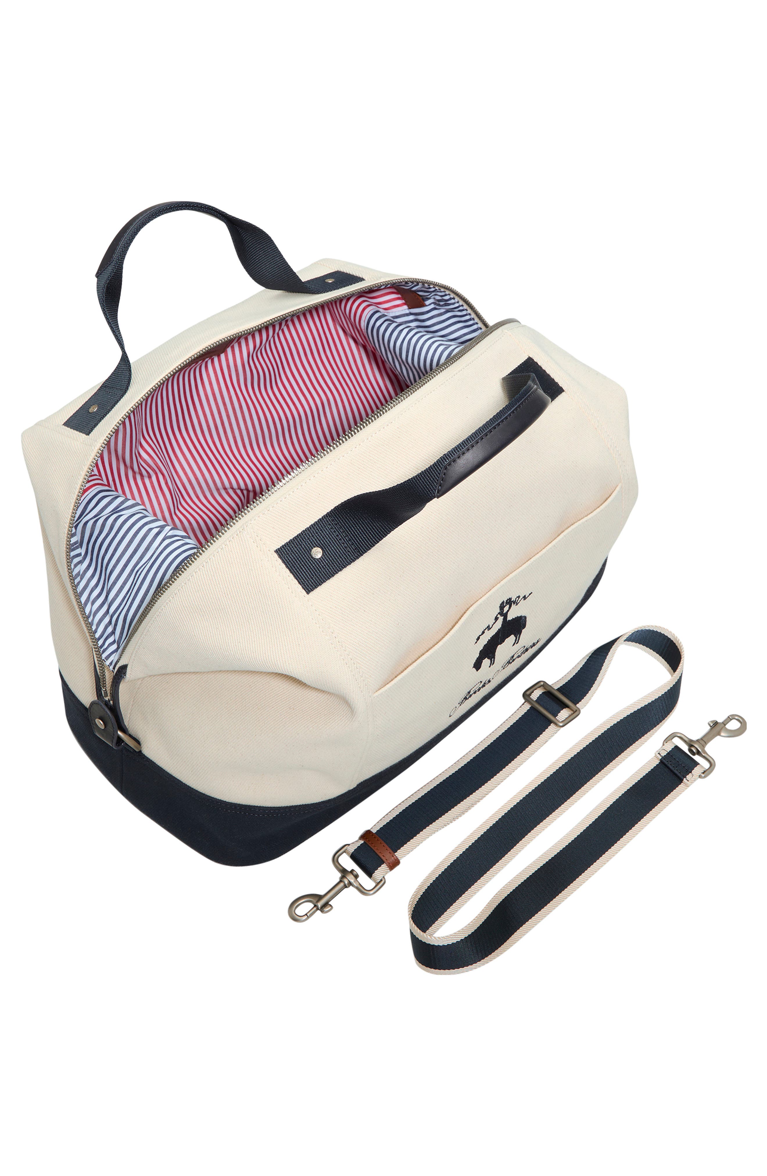 Brooks Brothers Lafayette Cotton Canvas Duffle Bag, Alternate, color, Natural