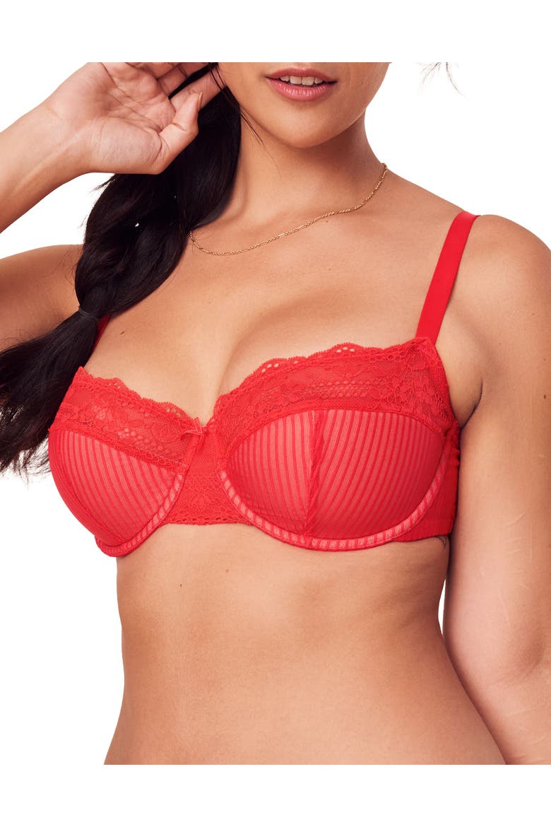 Selma Contour Balconette Bra, Alternate, color, Dark red