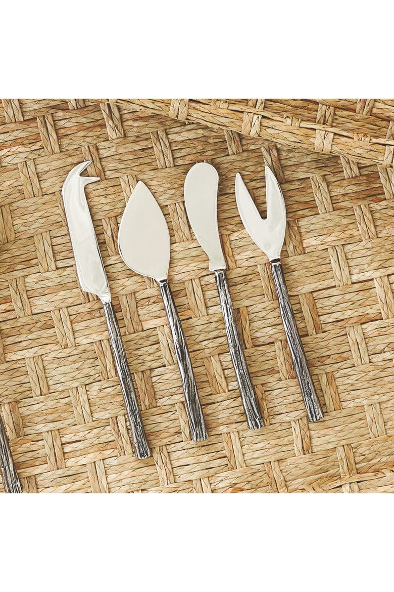 Arwell Cheese Serving Knives Set of 4, Alternate, color, Silver