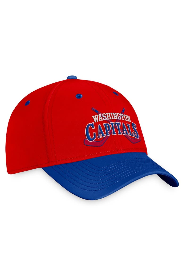 Men's Fanatics Branded Red/Blue Washington Capitals Heritage Vintage Flex Hat, Alternate, color, Red
