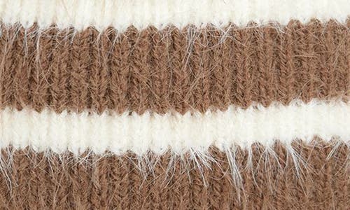 Tasha Mixed Stripe Bucket Hat In Brown