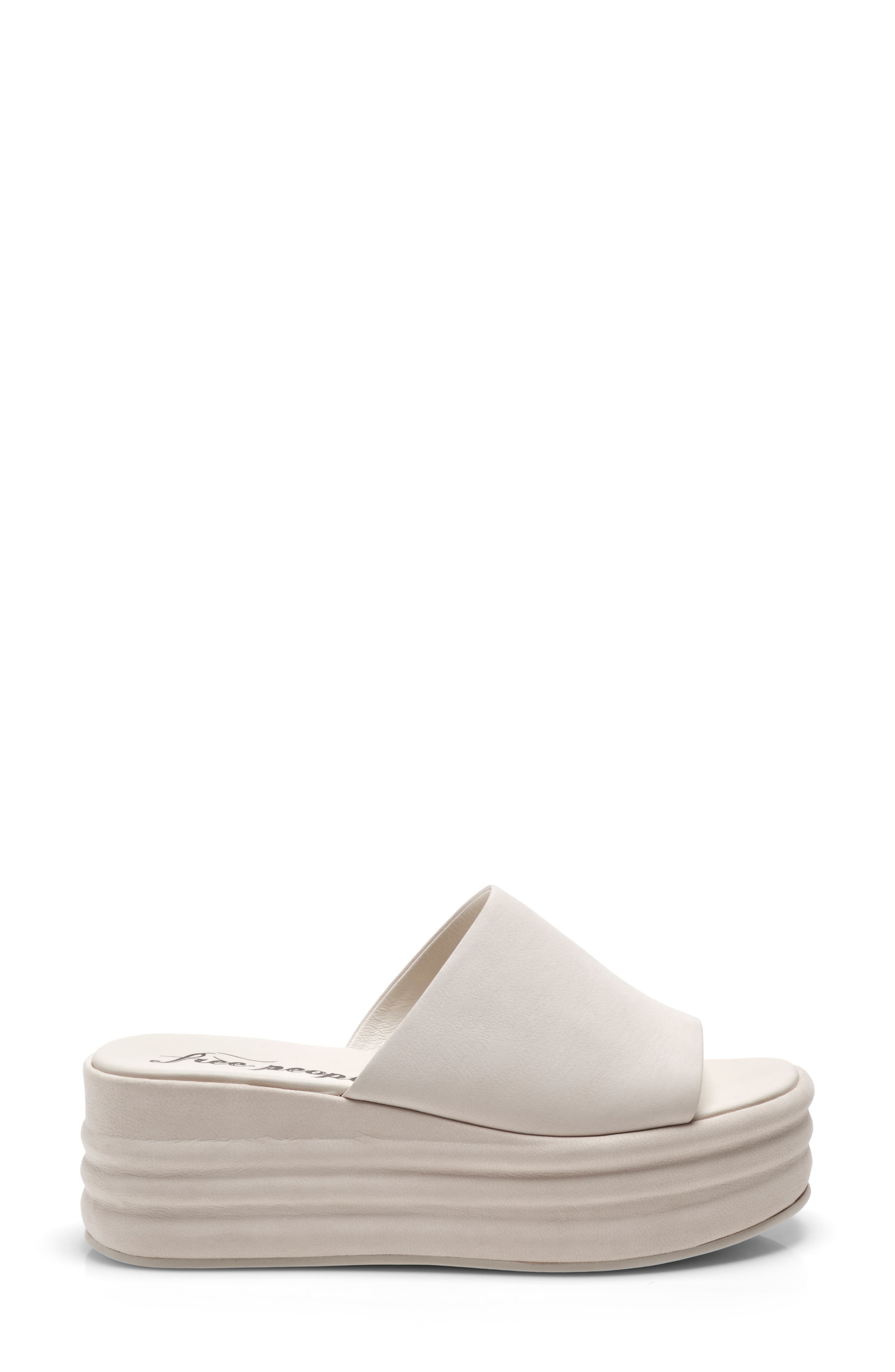 Harbor Platform Sandal, Alternate, color, VANILLA