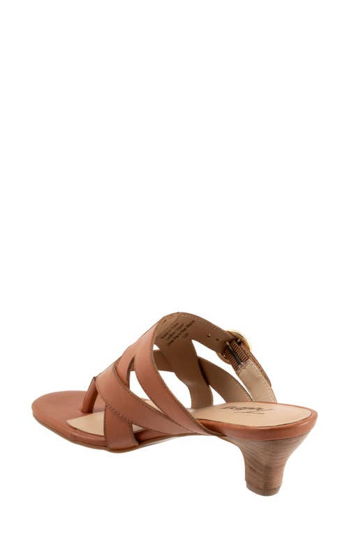Trotters Nikki Kitten Heel Flip Flop In Luggage