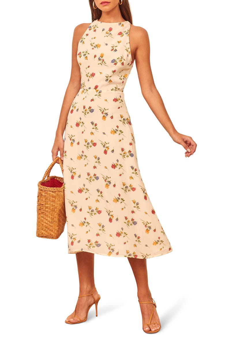 Harleen Floral Print Midi Dress, Main, color, NOEMI