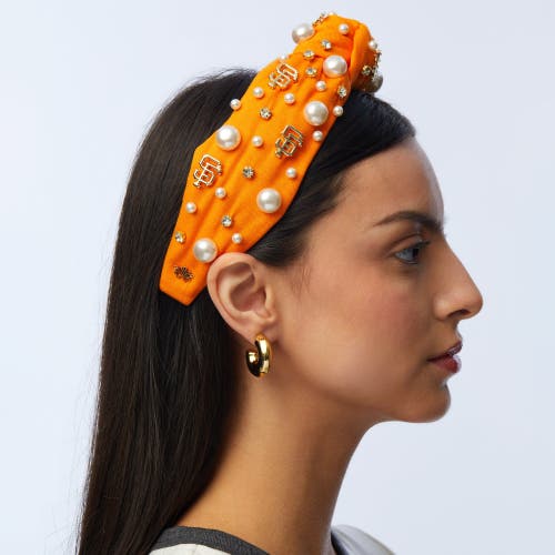Lele Sadoughi Mlb Sf Giants Embellished Headband In Pattern