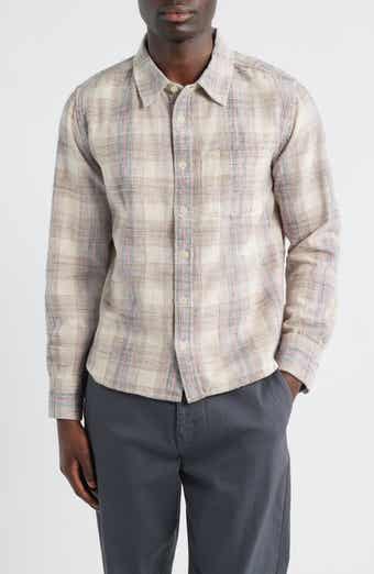 Rosewood Plaid Cotton Button-Up Shirt
