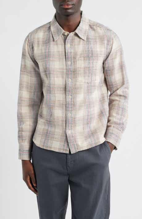 Rosewood Plaid Cotton Button-Up Shirt
