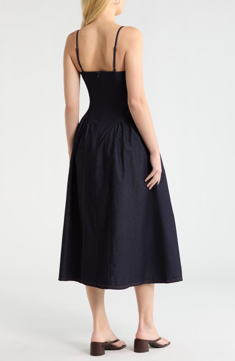 ASTR the Label Margaux Denim Dress, Alternate, color, Dark Denim