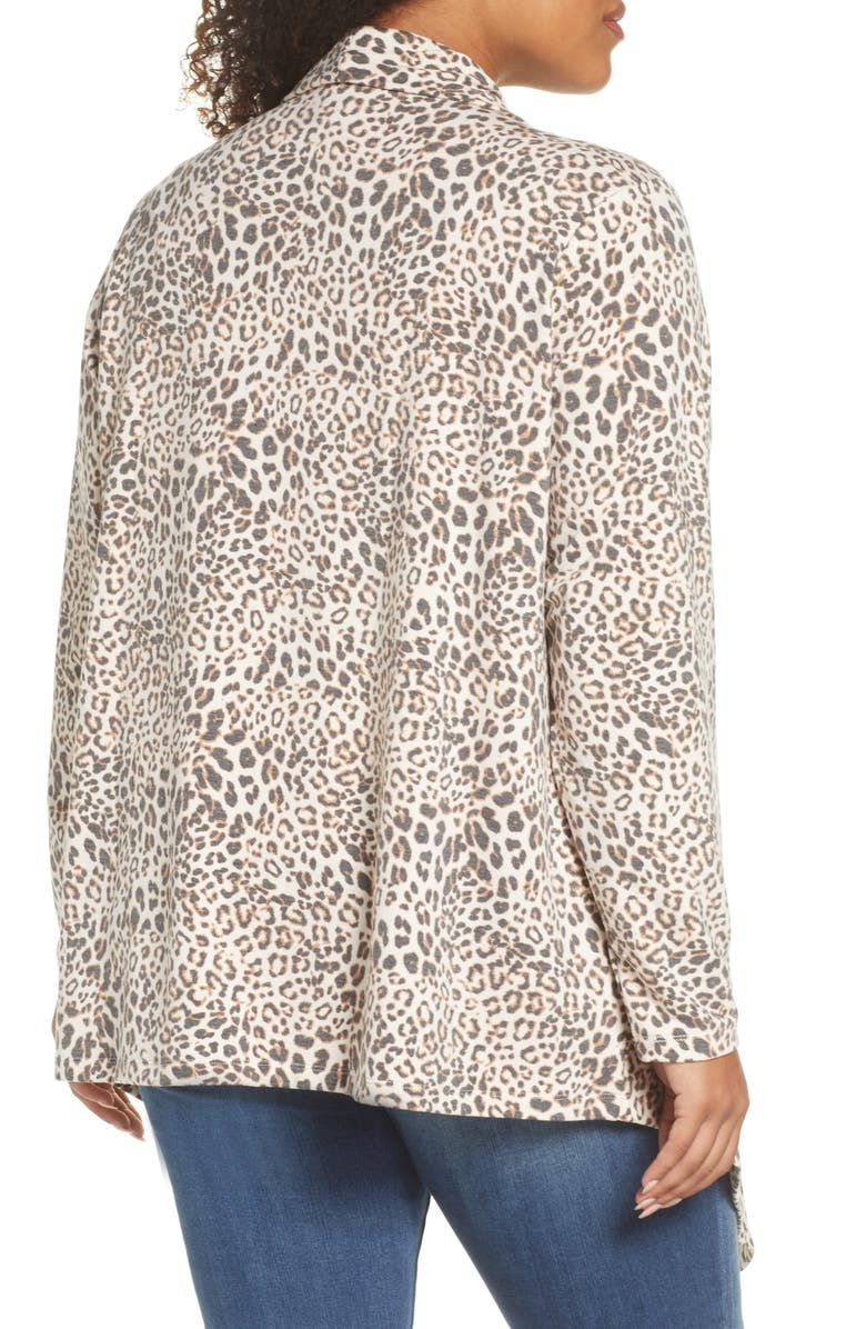 Bobeau Waterfall Cardigan, Alternate, color, 