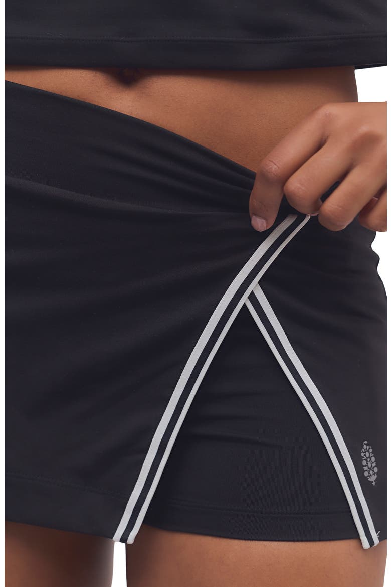 FP Movement Forehand Faux Wrap Skort, Alternate, color, BLACK