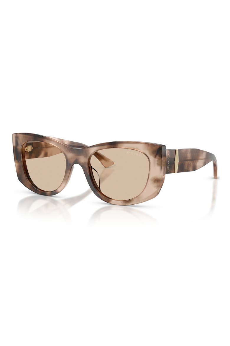52mm Butterfly Sunglasses, Alternate, color, CHAI HAVANA / LIGHT BROWN