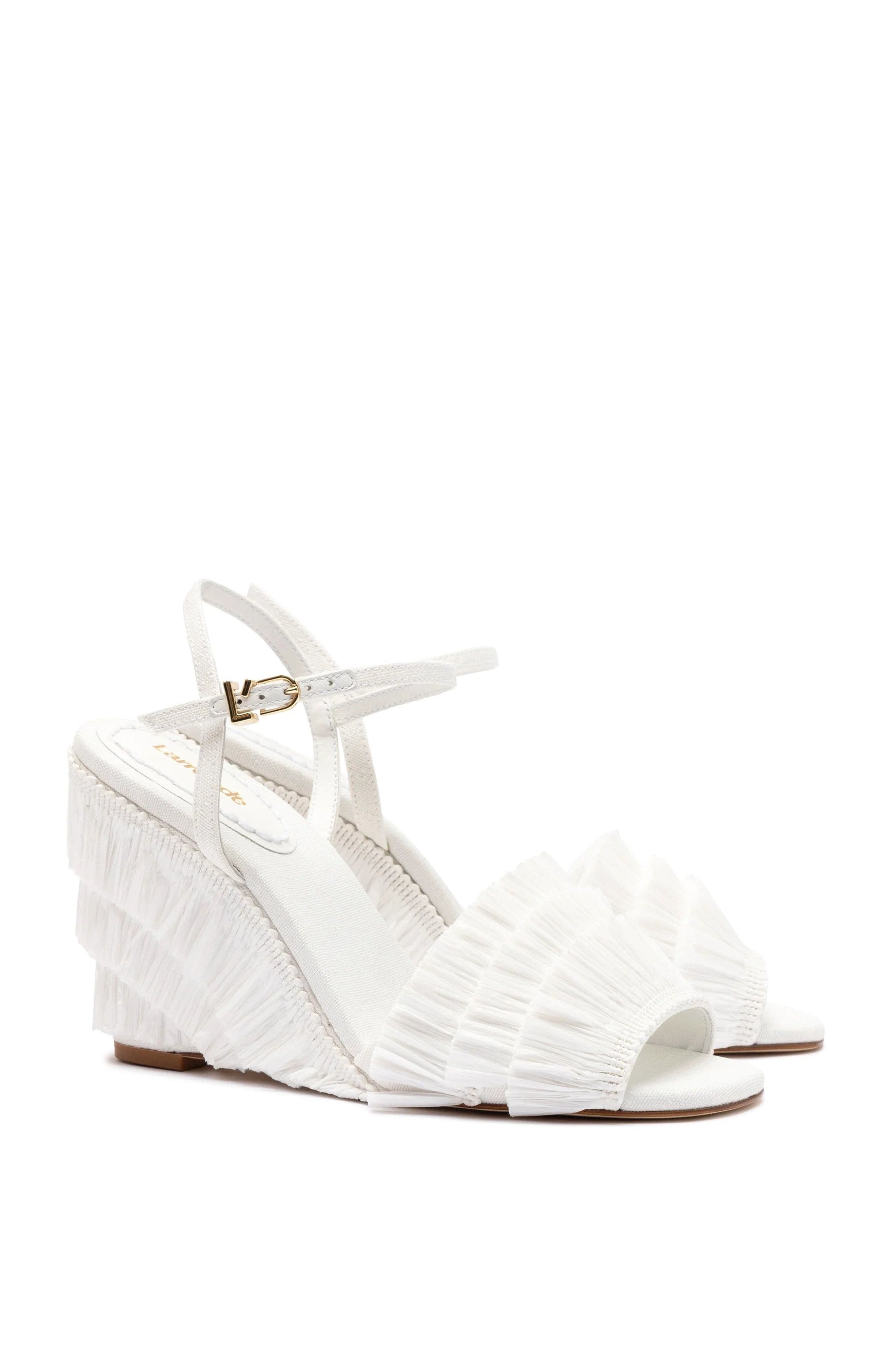 Larroudé Yves Fringe Wedge, Alternate, color, 