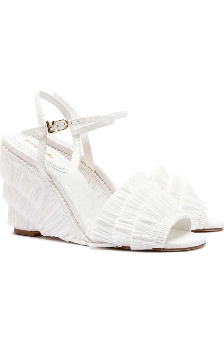 Larroudé Yves Fringe Wedge, Alternate, color,