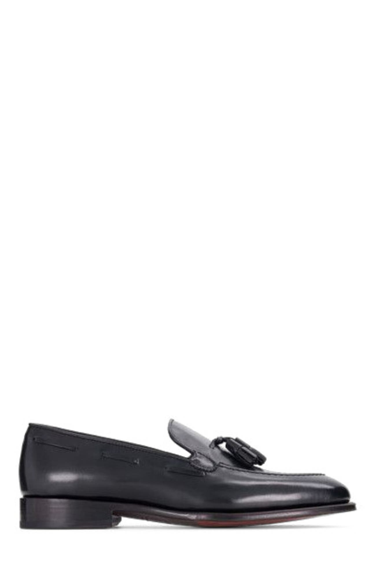 Anthony Veer Camden Tassel Loafer, Main, color, Obisidian Black Leather