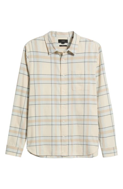 Holme Plaid Cotton Corduroy Button-Up Shirt