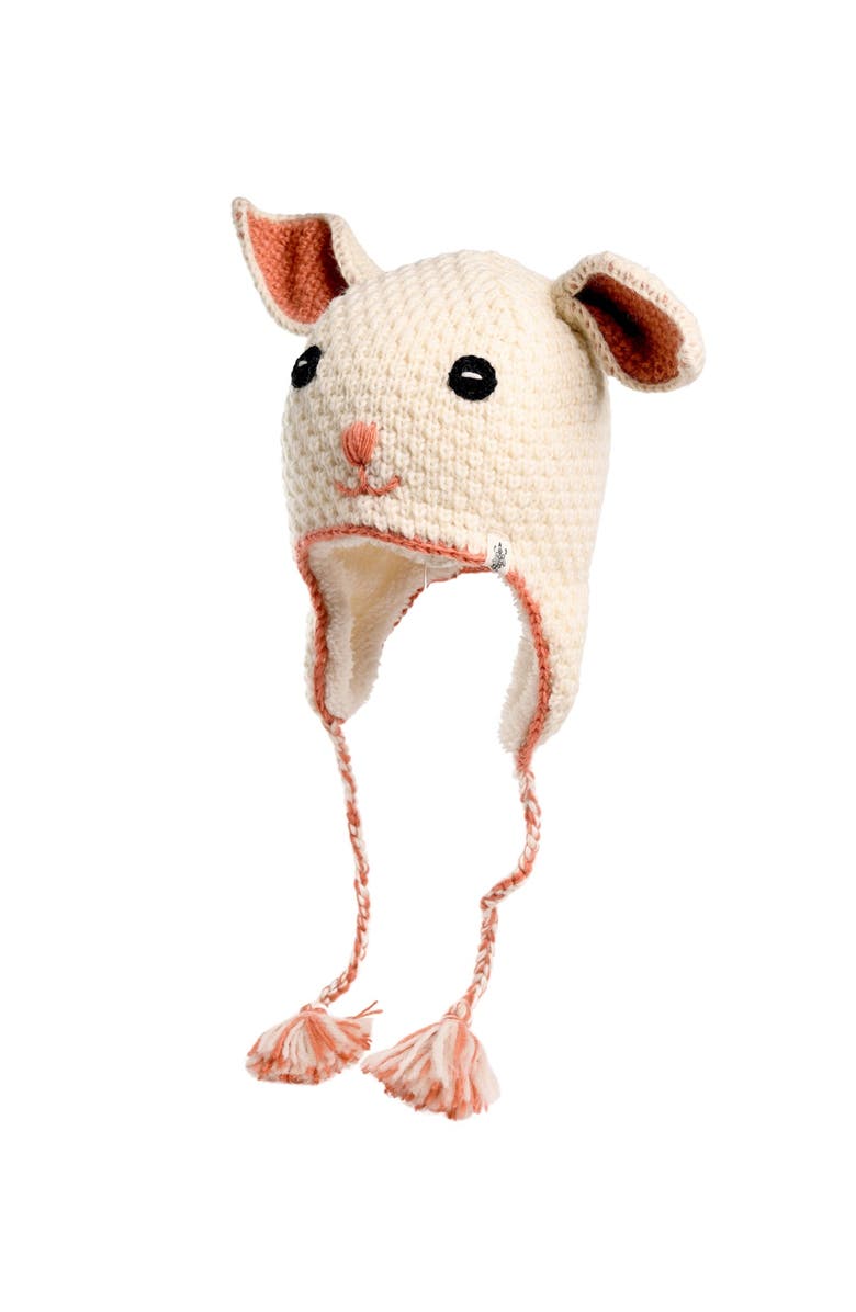 Nirvanna Designs Crochet Rabbit Hat, Alternate, color, White