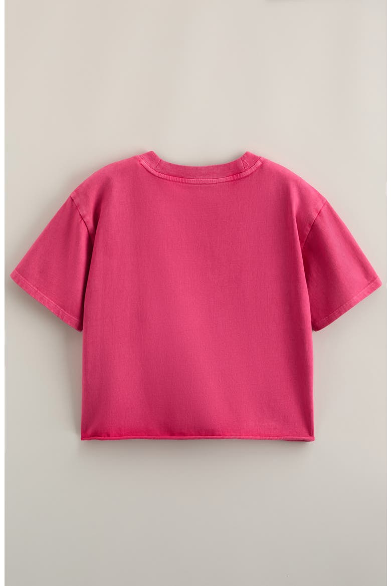Kids' Crop Cotton T-Shirt, Alternate, color, PINK LILAC