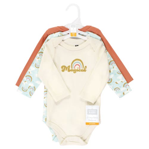 Hudson Baby Little Soft Cotton Long-sleeve One-piece 3pk
