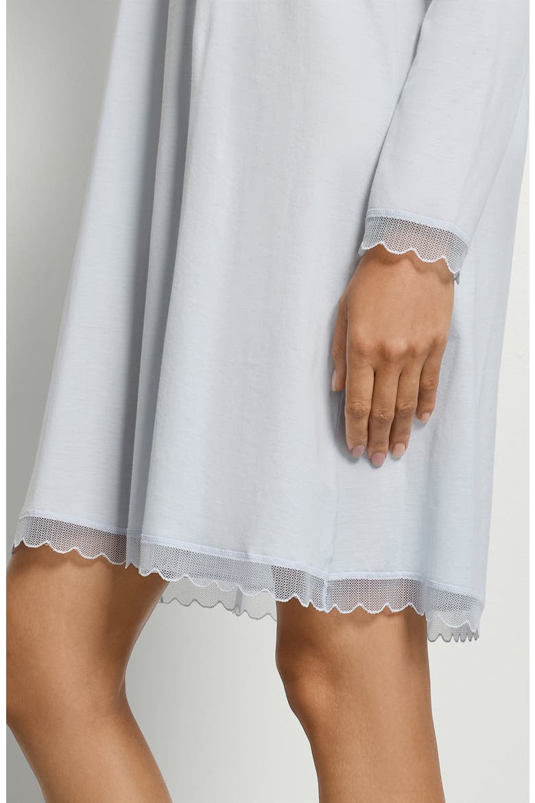 Inaya Scallop Trim Nightgown, Alternate, color, WATERY BLUE