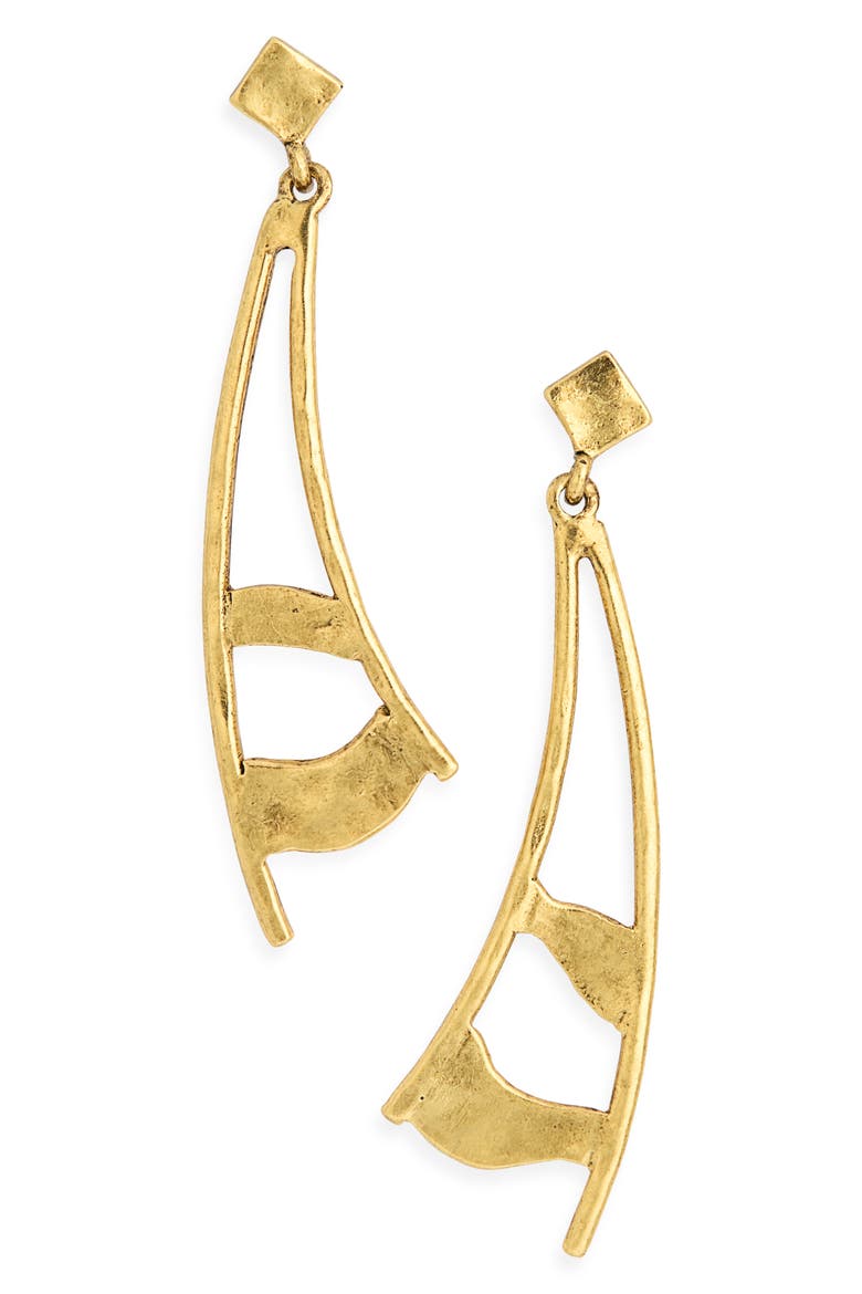 Openwork Drop Earrings, Main, color, GOLD