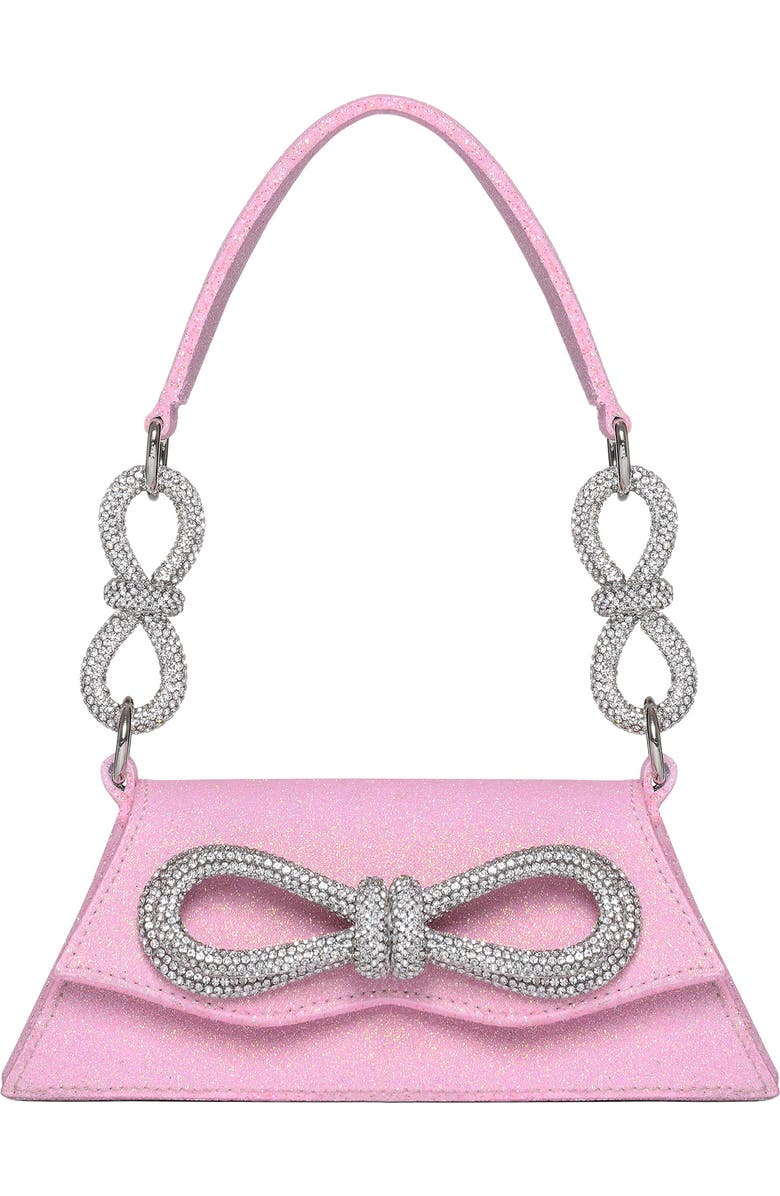 Mach & Mach Medium Samantha Double Bow Glitter Top Handle Bag, Main, color,