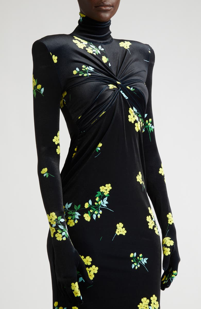 knee length dresses for ladies Quinn Bright-Pastel Floral Sleeveless Tiered Midi-Dress