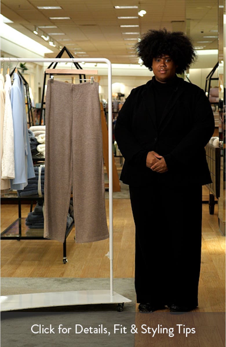 Elastic Waist Straight Leg Knit Pants, sales video thumbnail