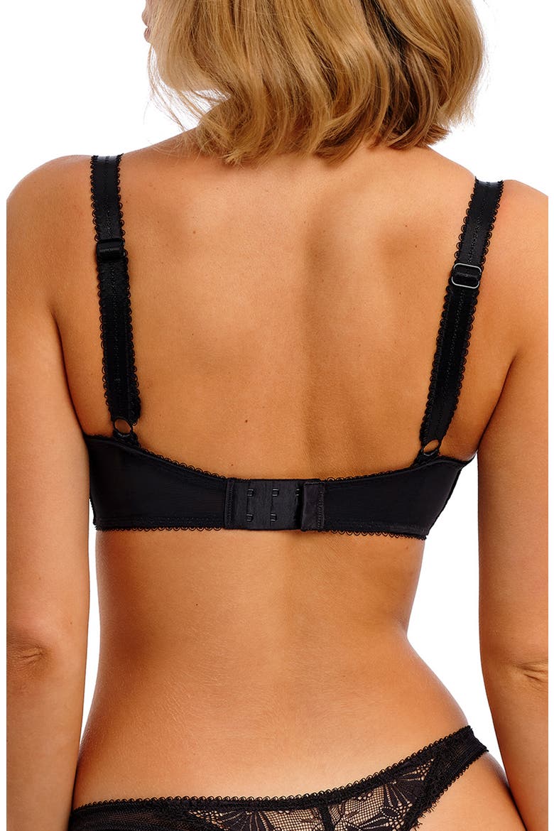 Fascinate Underwire Balconette Bra, Alternate, color, BLACK