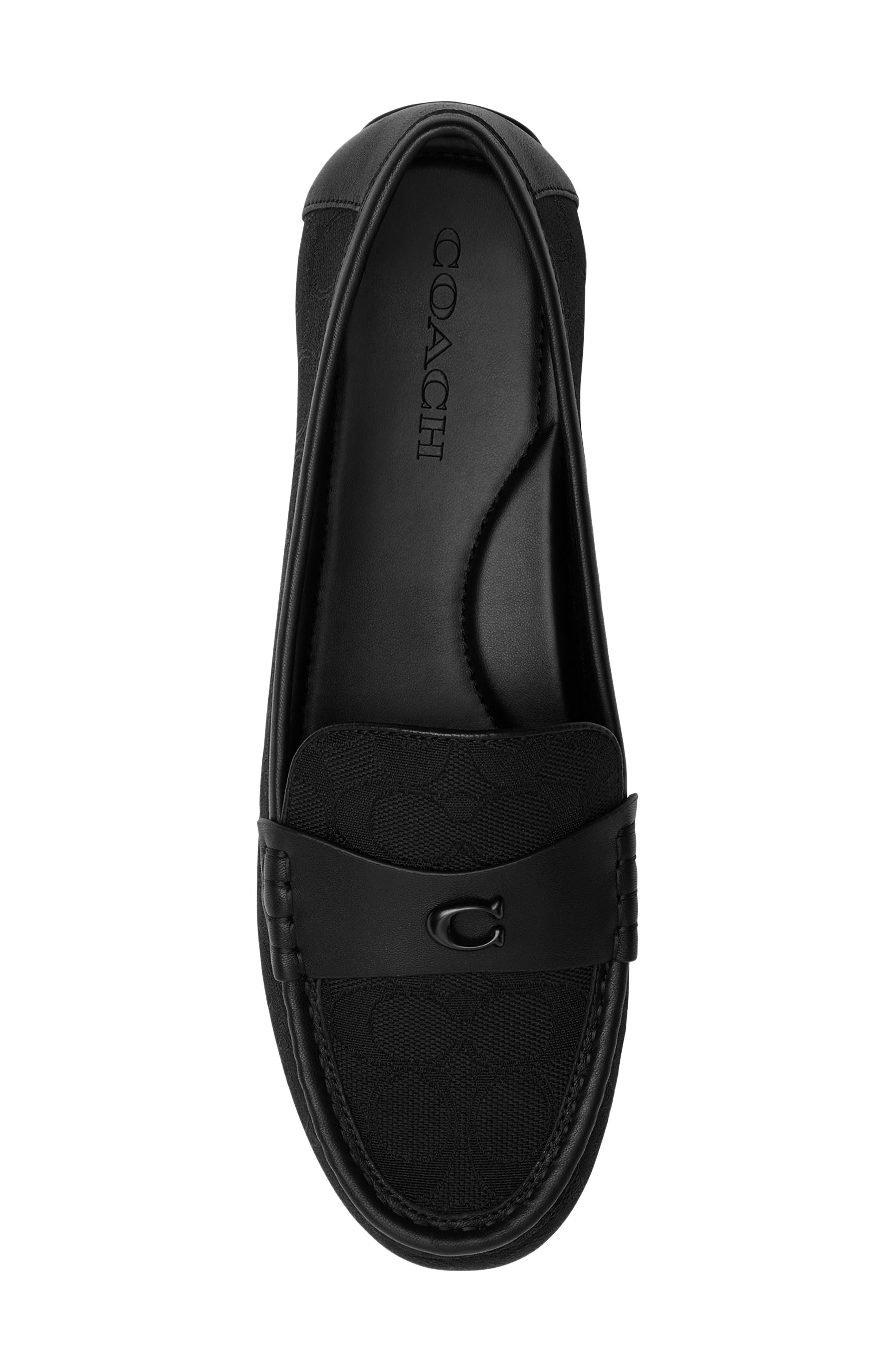 COACH Sculpted C Driving Loafer, Alternate, color, Black