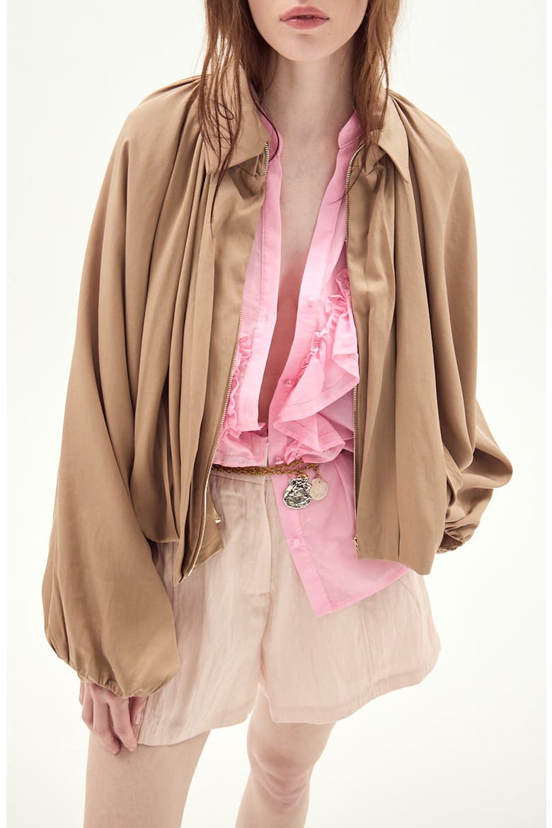 Genova Balloon Jacket, Alternate, color, TOAST