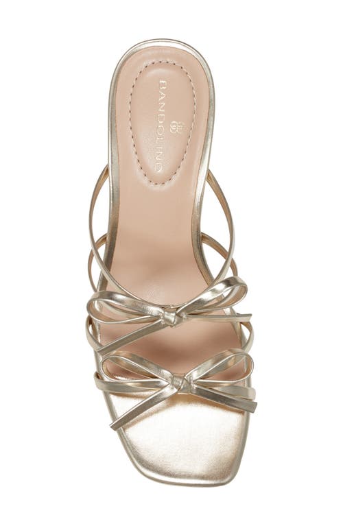 Bandolino Margil Block Heel Bow Sandal In Gold